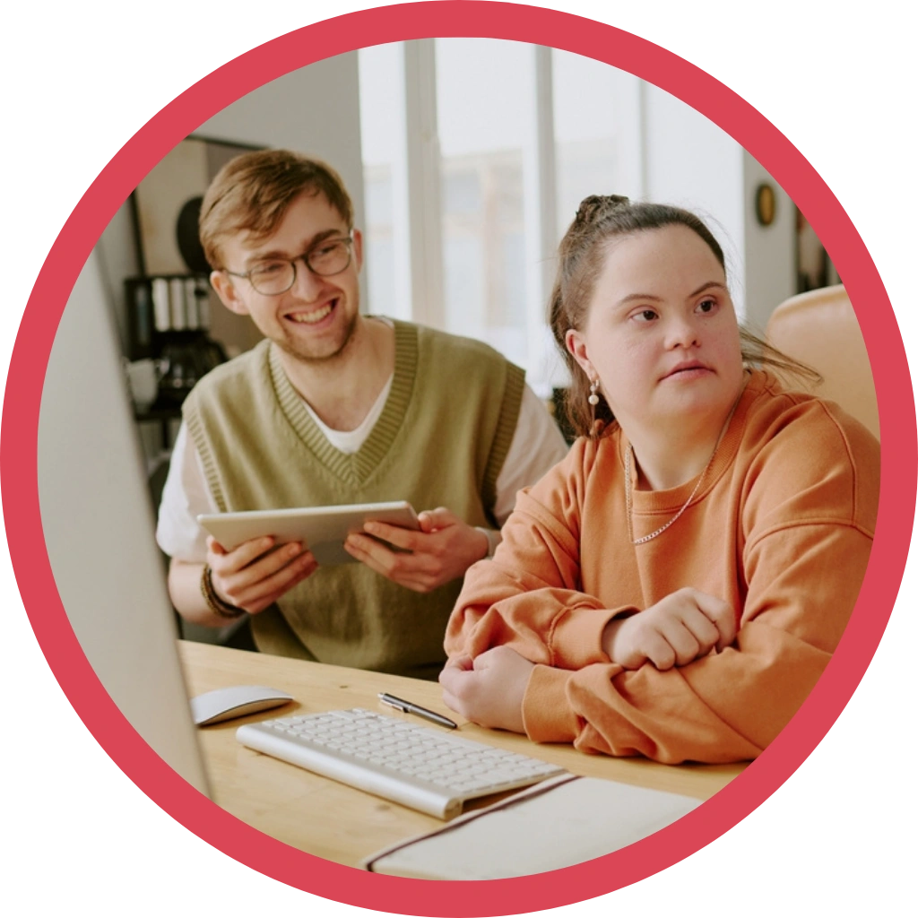 carer with down syndrome women