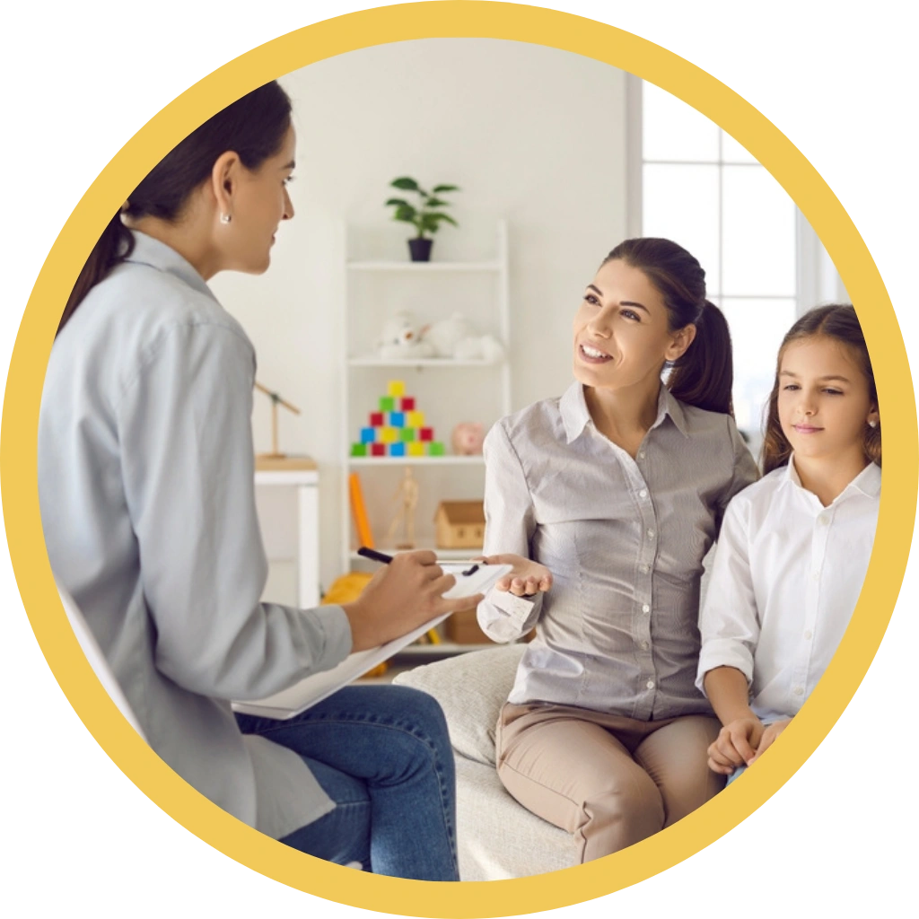 mother and daughter in a counselling session